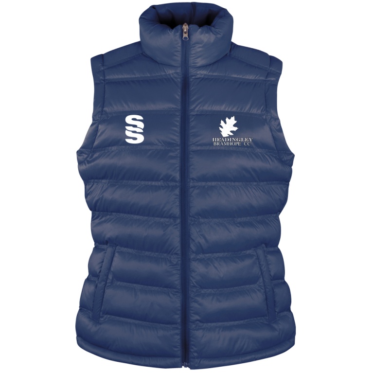 HEADINGLEY BRAMHOPE CC Women's Padded Gilet : Navy