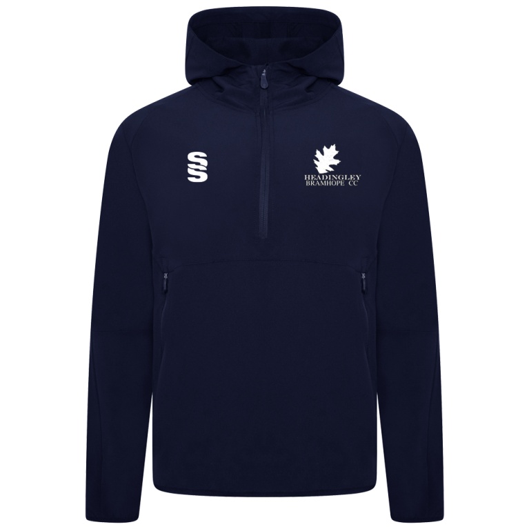 HEADINGLEY BRAMHOPE CC Dual Elite 1/4 Zip Hoody / Rain Jacket : Navy